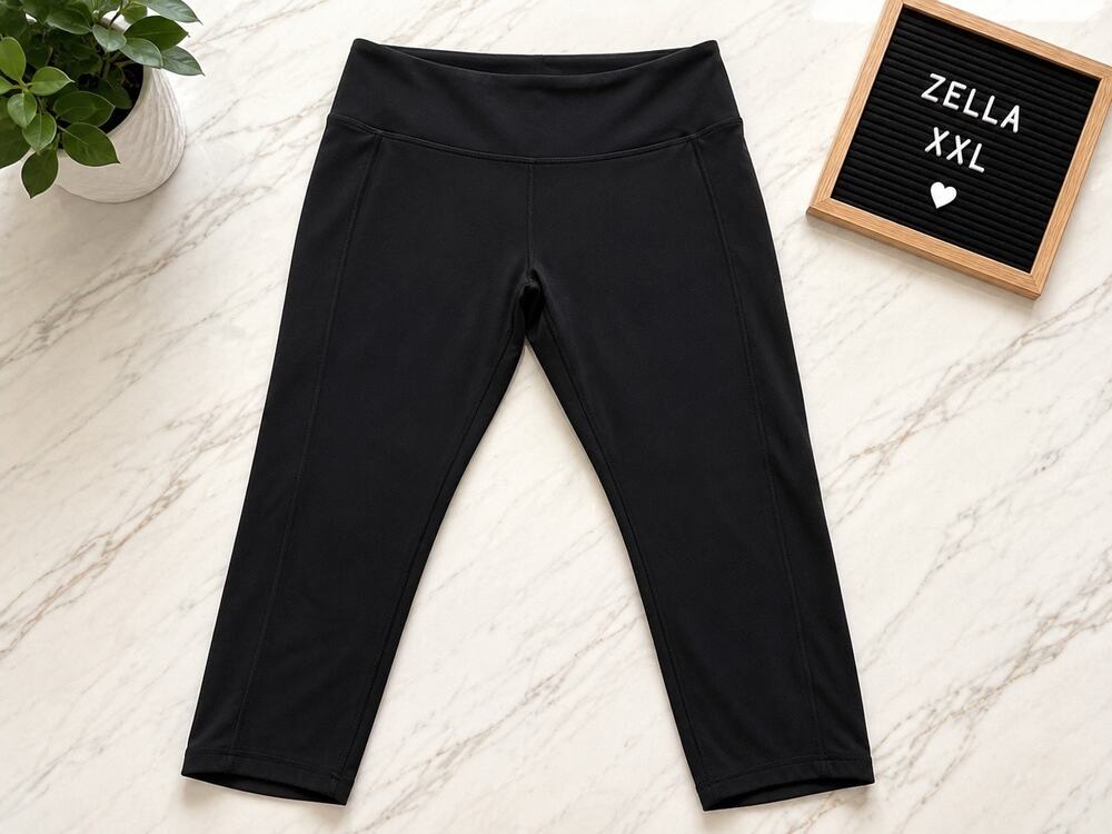 Zella Women’s XXL Black High Waist Crop Leggings 23.5" Inseam Activewear